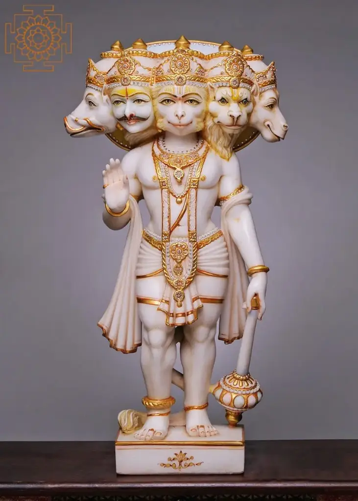 Standing Panchmukhi Hanuman Ji Marble Statue