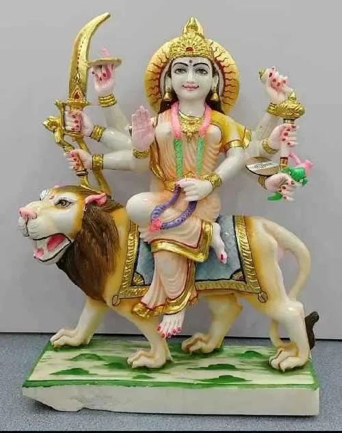 Maa Durga Marble Statue