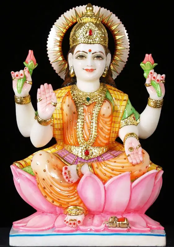 Laxmi Mata Marble Statue