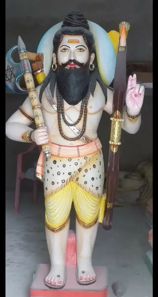 Bhagavan Parshuram White Marble Statue