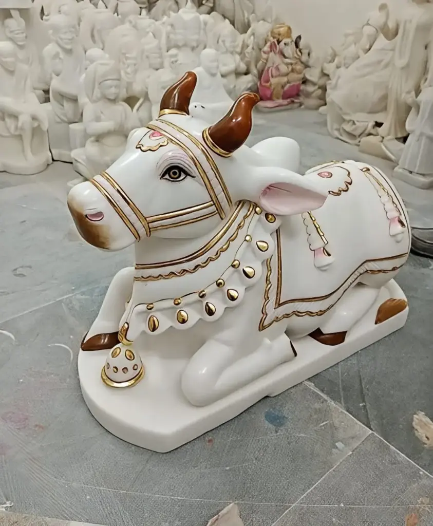Nandi white Marble Statue