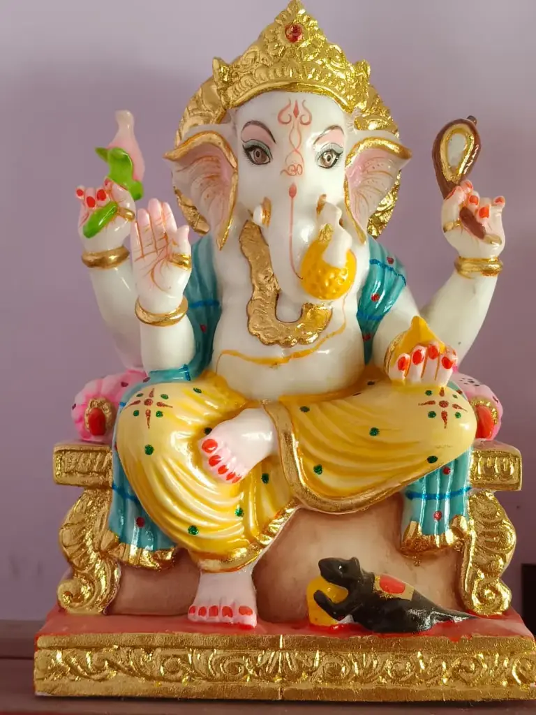 Ganesh ji White/beautiful Marble Statue