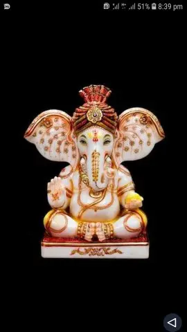 Ganesh JI White Marble Statue