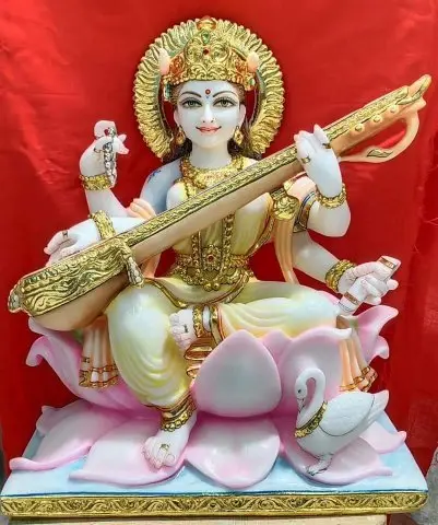Saraswati Mata Ji Marble Statue