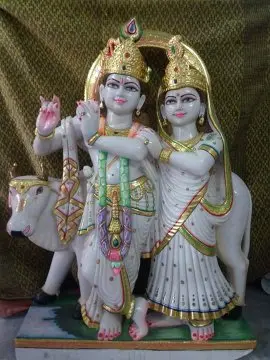 Radha Krishan Jodi Marble Statue