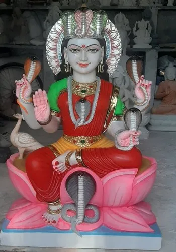 Mansa Mata White Marble Statue