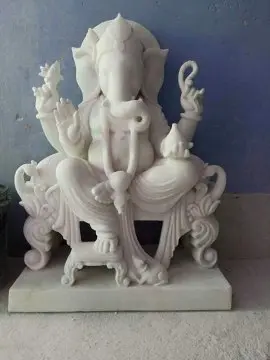 White Marble Ganesh ji Statue