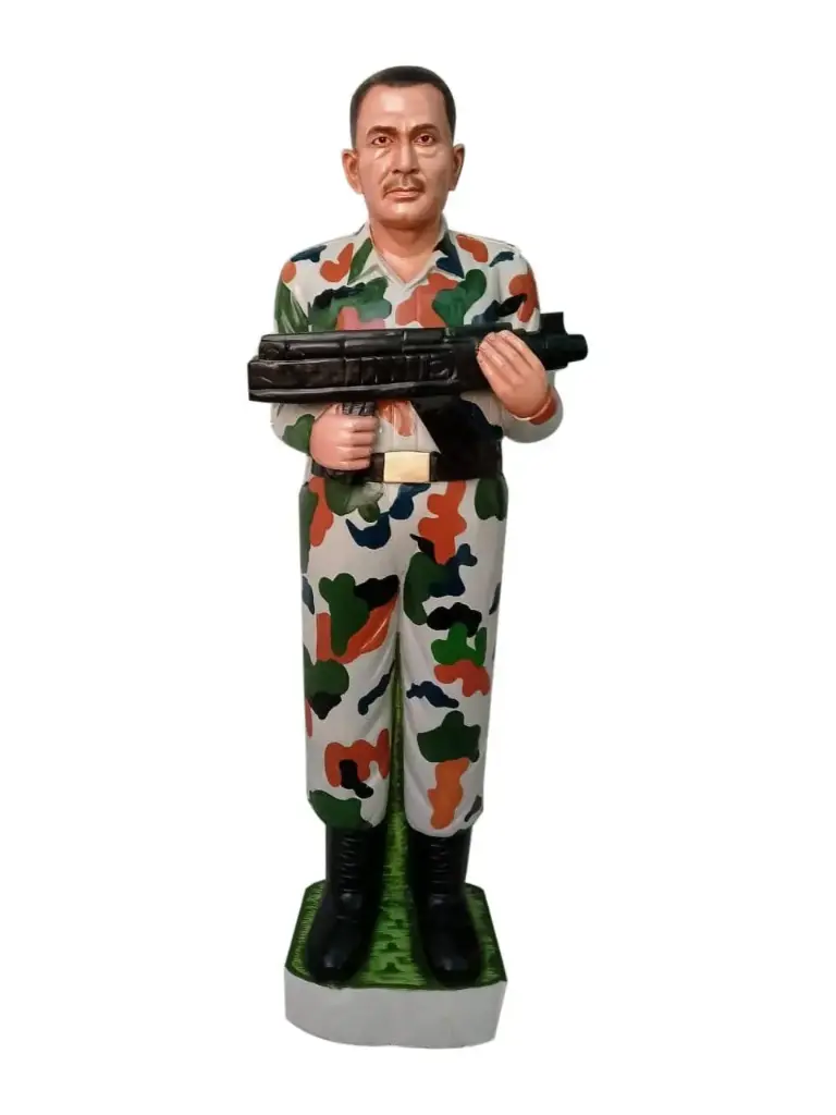 Indian Army Marble Statue