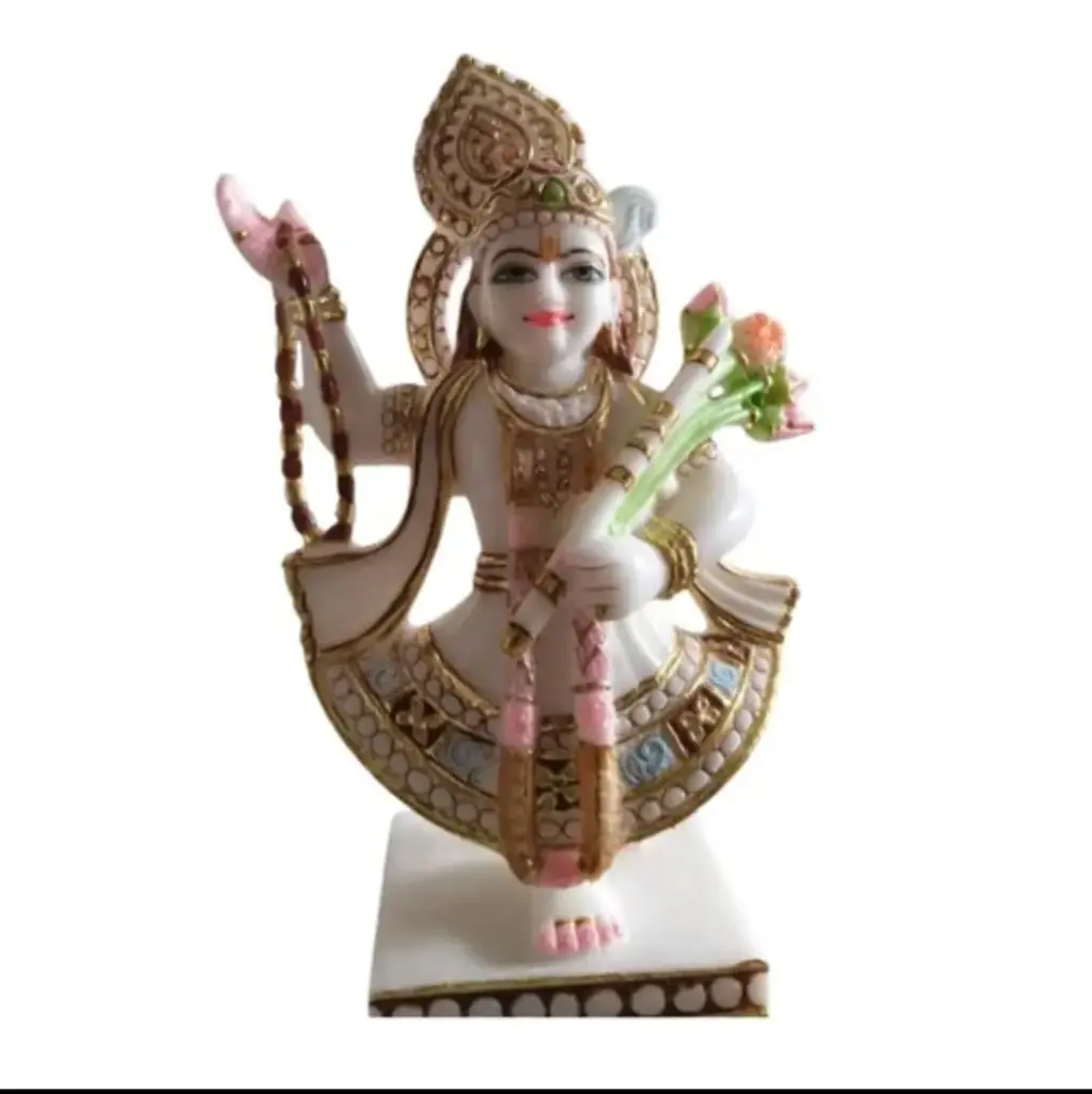 Beautiful Krishna Marble Statue
