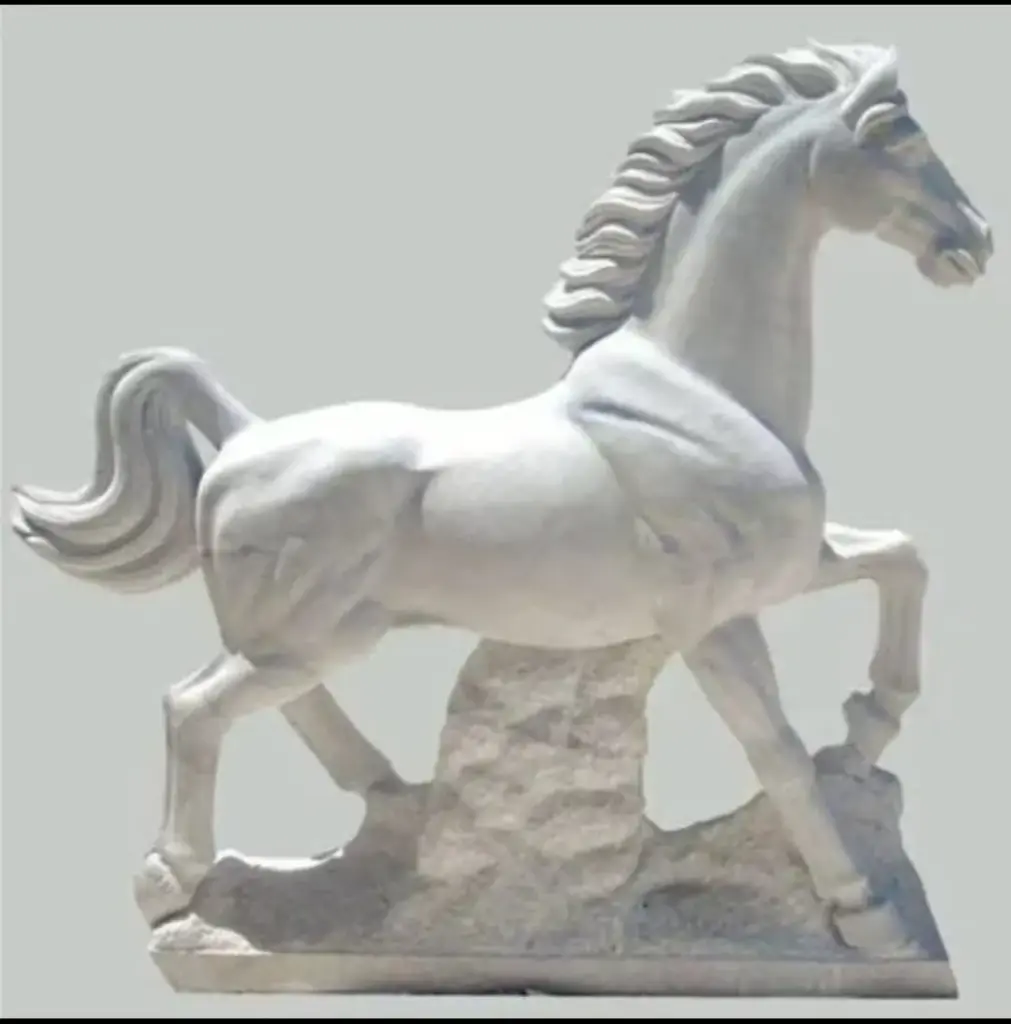 White Marble Horse Statue