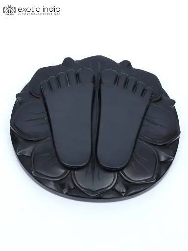 Charan Paduka Black Marble